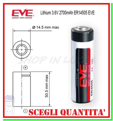 Batteria pila eve 14505 - eve, 3,6v